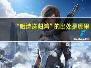 “哦诗送归鸿”的出处是哪里