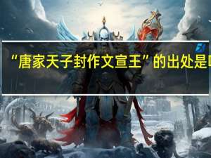 “唐家天子封作文宣王”的出处是哪里