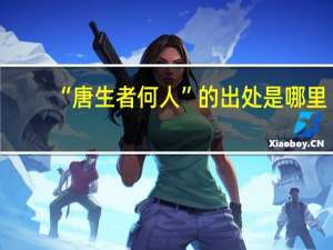 “唐生者何人”的出处是哪里
