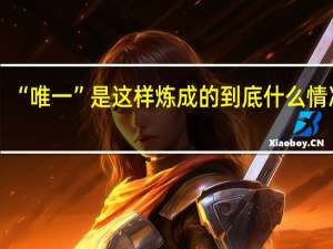 “唯一”是这样炼成的 到底什么情况嘞