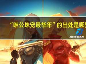 “唯公珠宠最华年”的出处是哪里