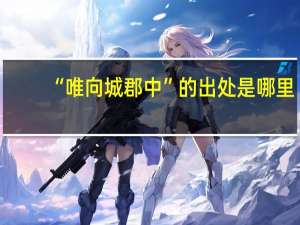 “唯向城郡中”的出处是哪里