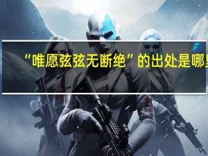 “唯愿弦弦无断绝”的出处是哪里