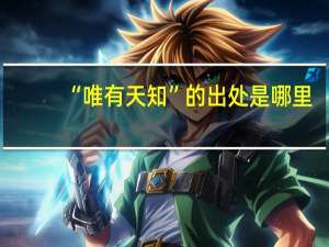 “唯有天知”的出处是哪里