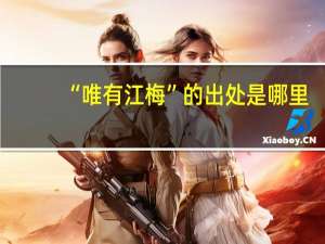 “唯有江梅”的出处是哪里