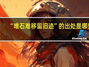 “唯石难移留旧迹”的出处是哪里