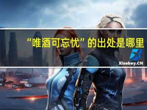 “唯酒可忘忧”的出处是哪里