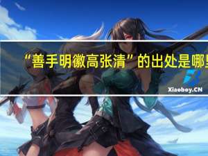 “善手明徽高张清”的出处是哪里