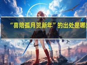 “喜陪孤月贺新年”的出处是哪里