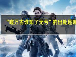 “嗟万古谁知了无亏”的出处是哪里