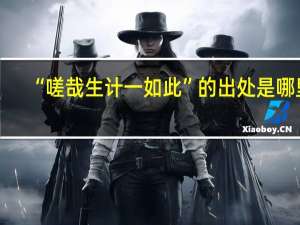 “嗟哉生计一如此”的出处是哪里