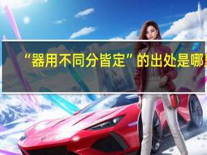 “器用不同分皆定”的出处是哪里