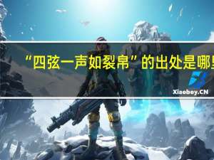 “四弦一声如裂帛”的出处是哪里