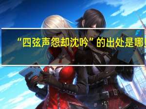 “四弦声怨却沈吟”的出处是哪里