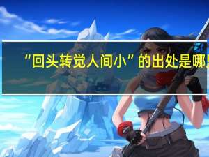 “回头转觉人间小”的出处是哪里