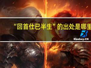 “回首仕已半生”的出处是哪里