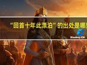 “回首十年此漂泊”的出处是哪里