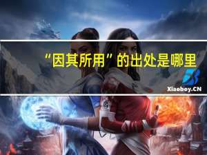 “因其所用”的出处是哪里