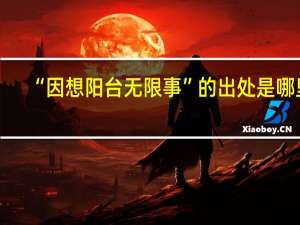 “因想阳台无限事”的出处是哪里