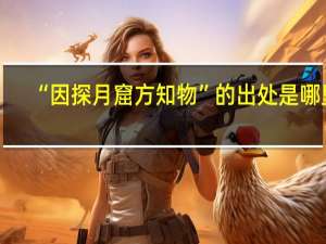 “因探月窟方知物”的出处是哪里