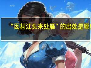 “因甚江头来处雁”的出处是哪里