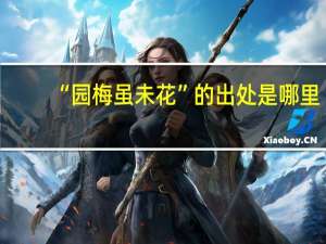 “园梅虽未花”的出处是哪里