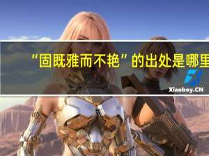 “固既雅而不艳”的出处是哪里