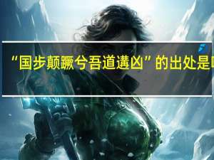 “国步颠蹶兮吾道遘凶”的出处是哪里