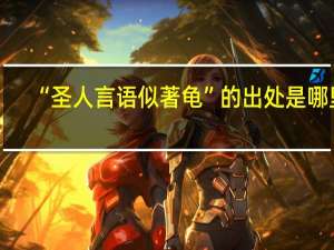 “圣人言语似著龟”的出处是哪里