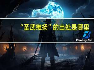 “圣武维扬”的出处是哪里