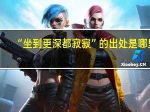 “坐到更深都寂寂”的出处是哪里
