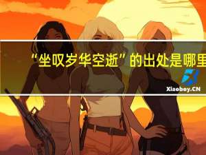 “坐叹岁华空逝”的出处是哪里