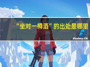“坐对一樽酒”的出处是哪里