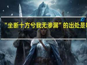 “坐断十方兮我无渗漏”的出处是哪里