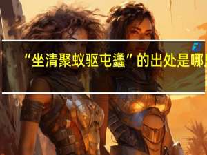 “坐清聚蚁驱屯蠭”的出处是哪里