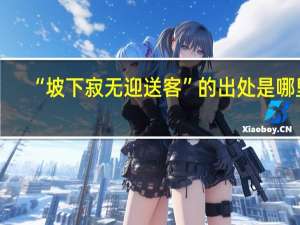 “坡下寂无迎送客”的出处是哪里