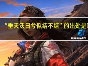 “垂天沃日兮似结不结”的出处是哪里