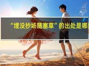 “埋没抄场随塞草”的出处是哪里