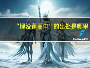 “埋没蓬蒿中”的出处是哪里