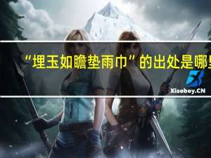 “埋玉如瞻垫雨巾”的出处是哪里