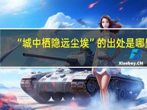“城中栖隐远尘埃”的出处是哪里
