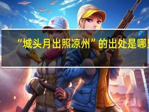 “城头月出照凉州”的出处是哪里