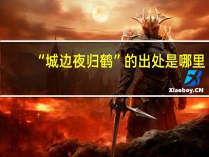 “城边夜归鹤”的出处是哪里
