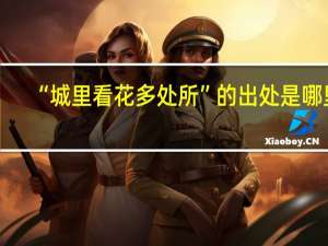 “城里看花多处所”的出处是哪里