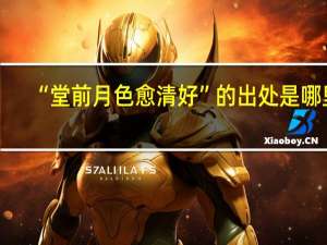 “堂前月色愈清好”的出处是哪里