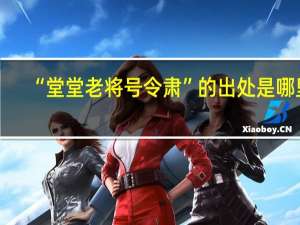 “堂堂老将号令肃”的出处是哪里