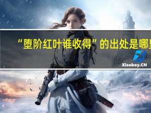 “堕阶红叶谁收得”的出处是哪里