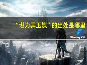 “堪为弄玉媒”的出处是哪里
