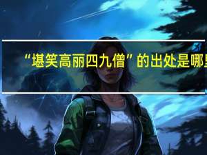 “堪笑高丽四九僧”的出处是哪里