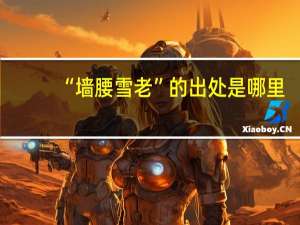 “墙腰雪老”的出处是哪里